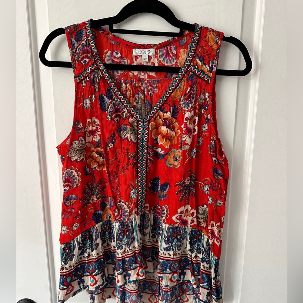 Patrons of Peace boutique tank size Large